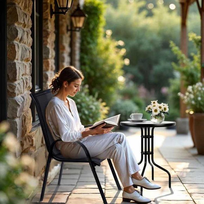 Zestaw Mebli Ogrodowych – Stół + 2 Krzesła Idealny na Taras i Balkon‼️