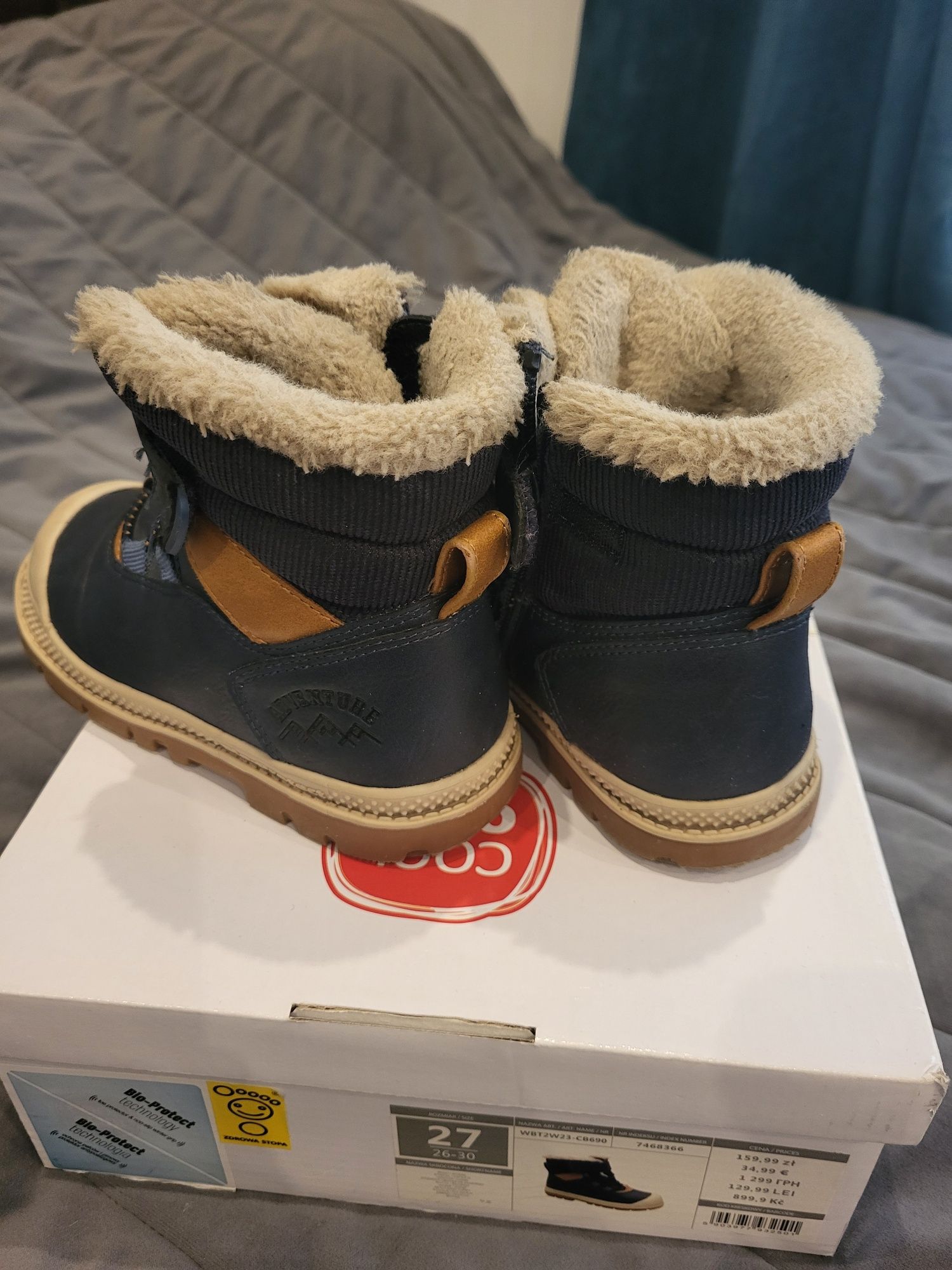 Buty ocieplane zimowe 27 rozm.