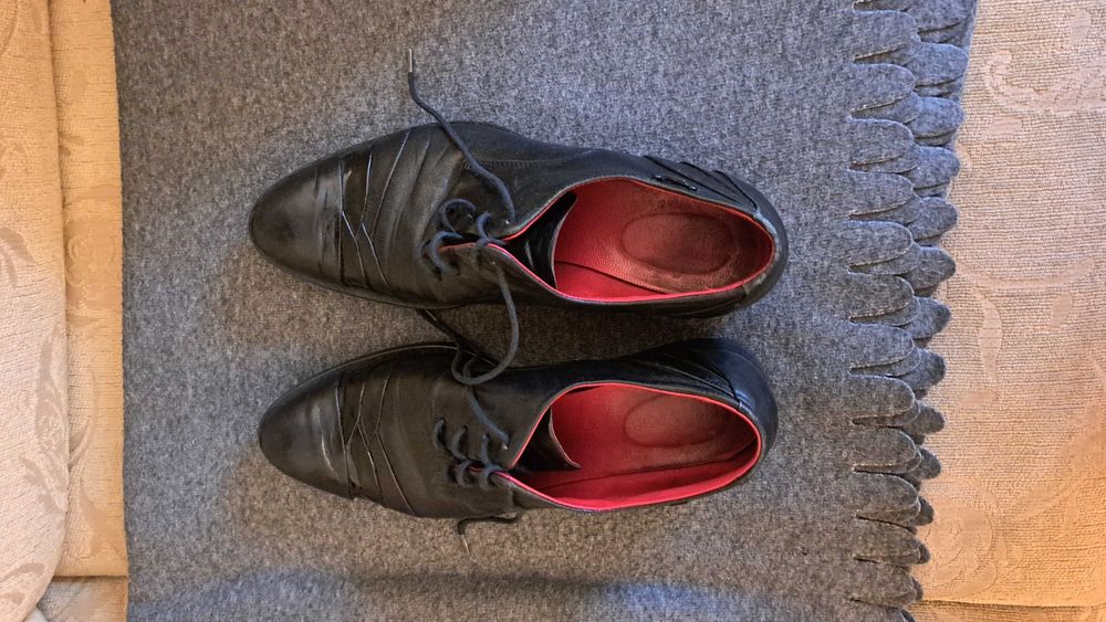 Gino Rossi czarne skórzane buty / półbuty oksfordy r. 36