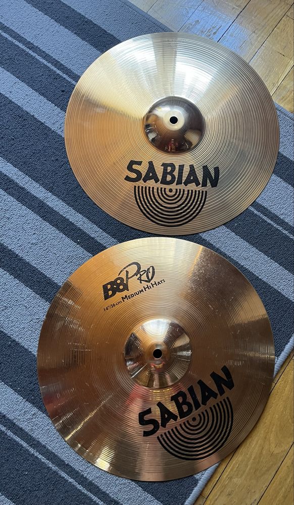 Zestaw talerzy Sabian B8 PRO hi hat crash ride blachy do perkusji set