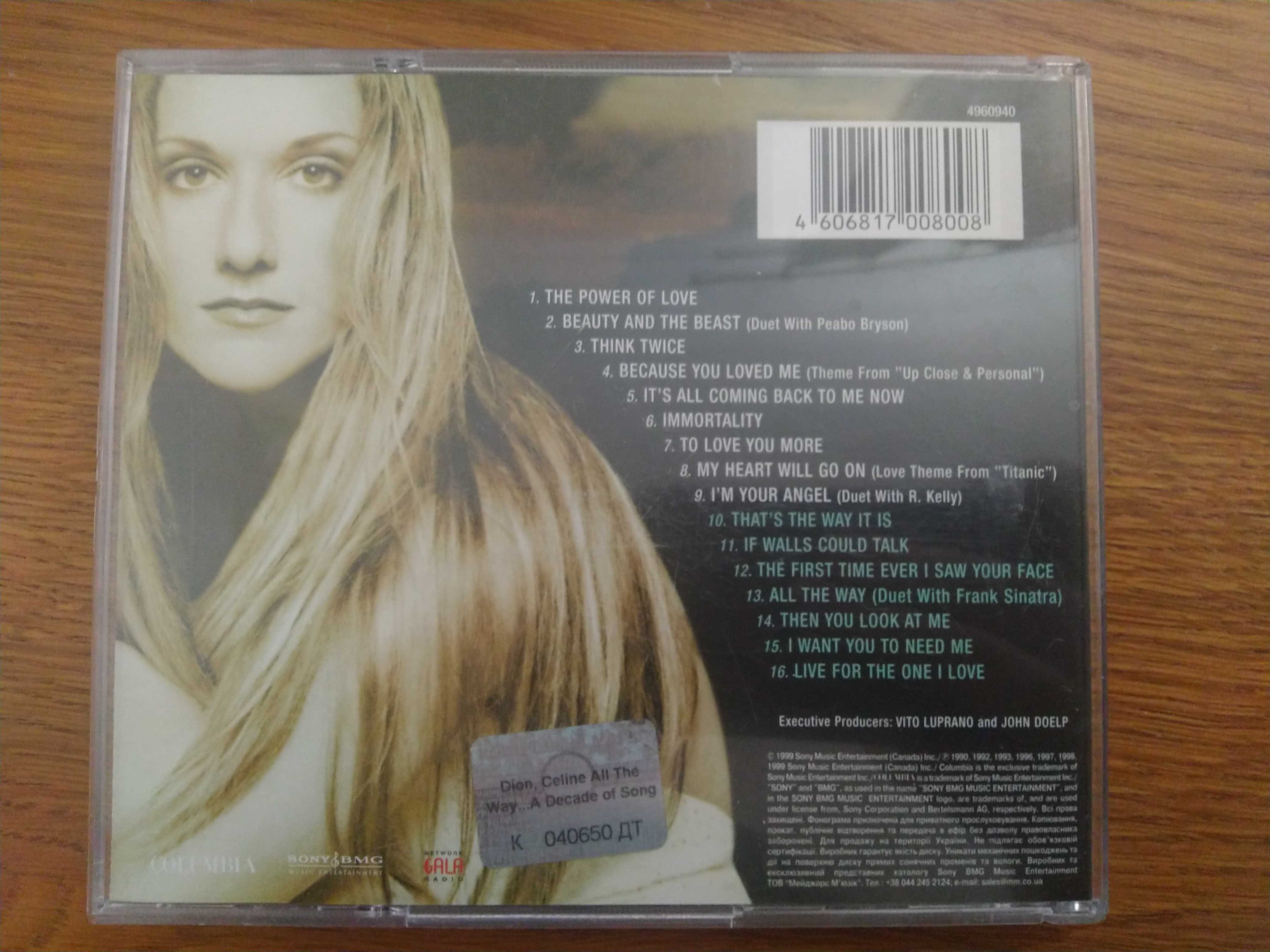 Celine Dion (Селін Діон) "All the Way... A Decade of Song" (CD)