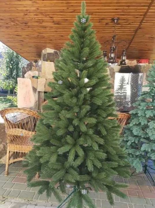 Ялинка лита зелена Елка литая 1,3 1,5 1,8 2,0 2,3 2,5м Буковельська