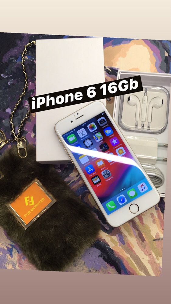 Продам iPhone 6 16Gb neverlock original gold весь комплект