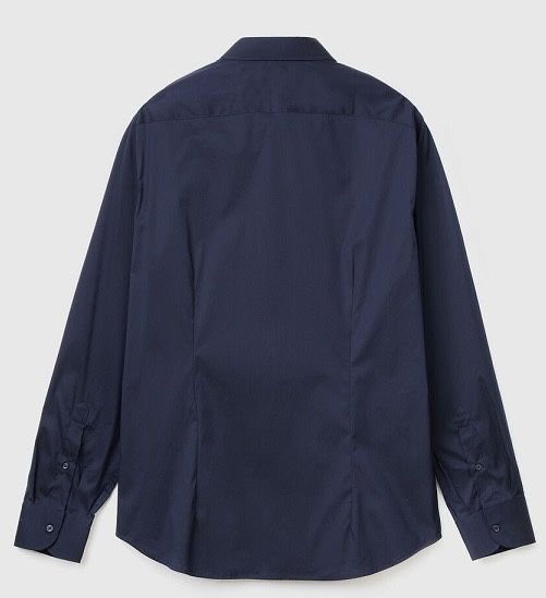 Camisa Benetton azul escura XL