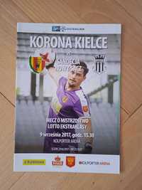 program meczowy Korona Kielce -Sandecja Nowy Sącz  9.09.2017