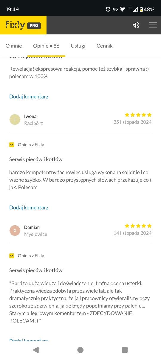 Naprawa i serwis  kotłów CO