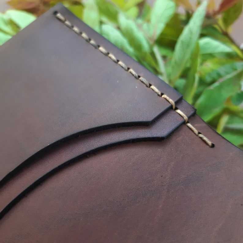 Portfel handmade męski skórzany z grawerem z inicjałami z imieniem