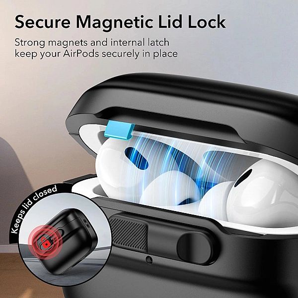 Esr Pulse Halolock Magsafe Apple Airpods Pro 1 / 2 Black