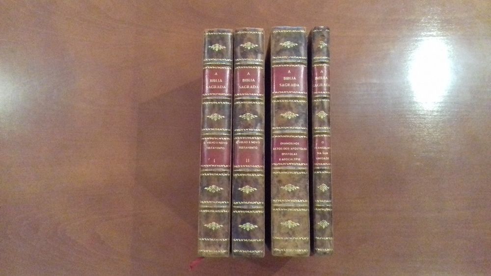 A Bíblia Sagrada - 4 Volumes - 1852