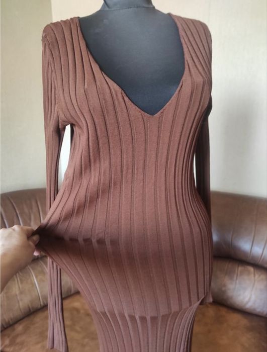 H&M сукня в рубчик