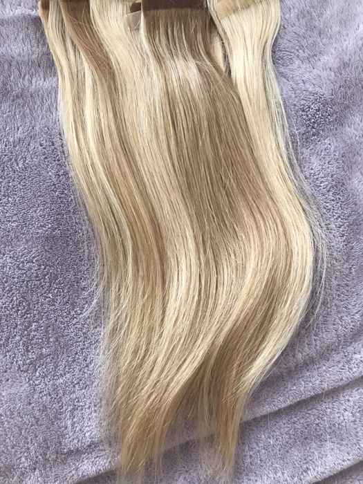 Włosy hair talk kanapki 23 sztuki prześliczny blond