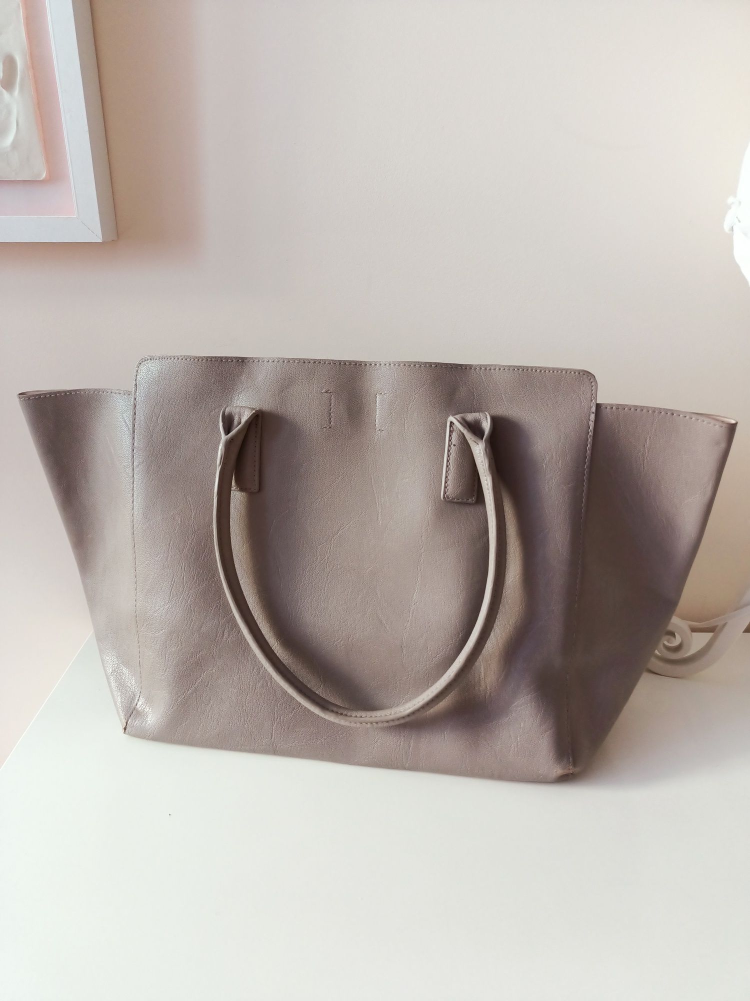 Torba torebka H&M szara shopperka jak nowa POLECAM. Torba