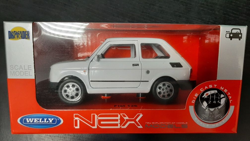 Maluch fiat 126p metalowe autko 1:34