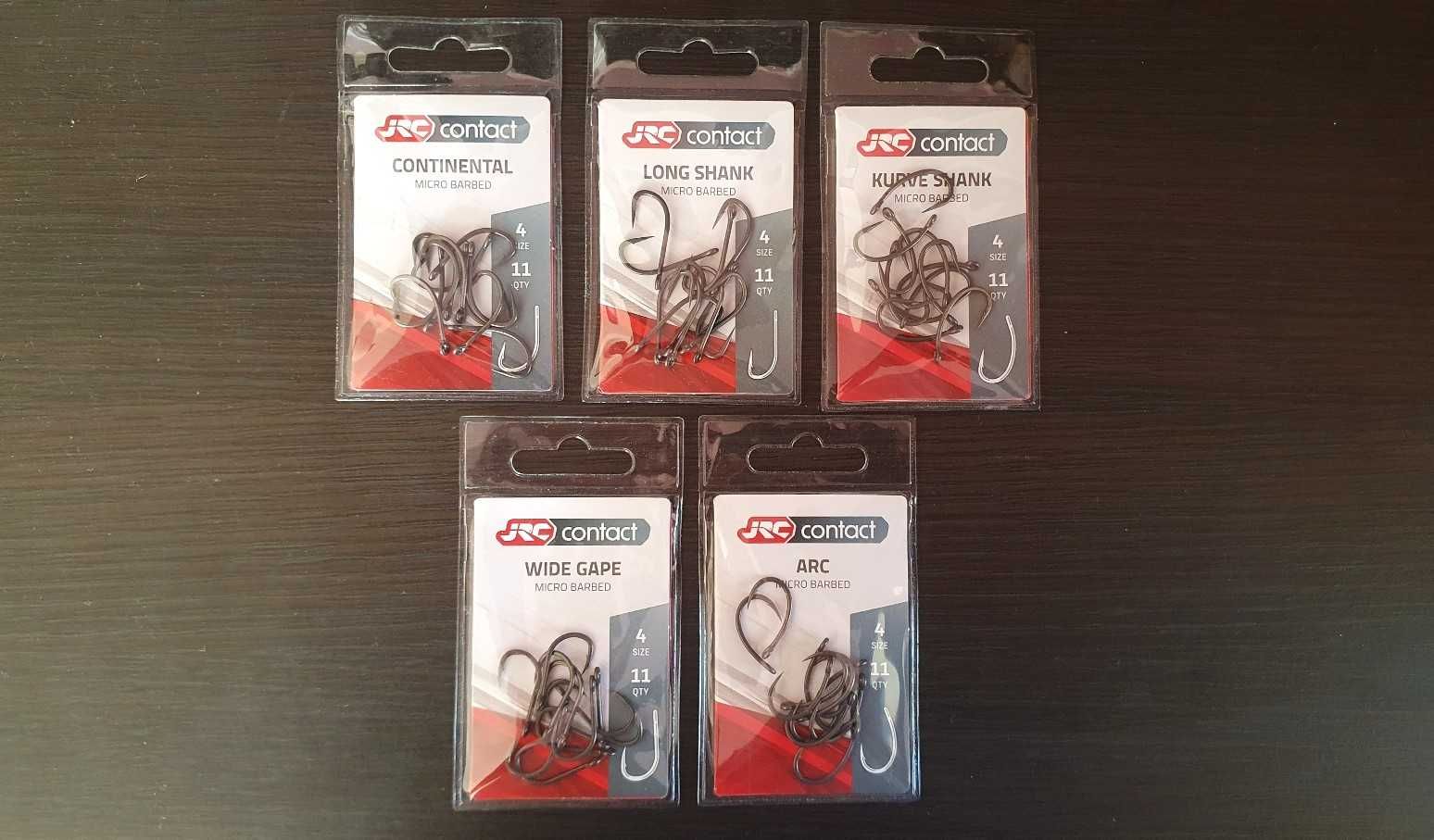 Haki karpiowe JRC Micro Barbed - 5 różnych opakowań - rozmiar 4