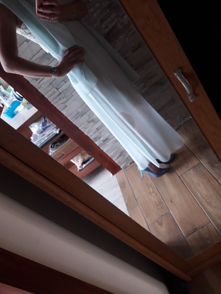 Suknia elegancka długa zwiewna S