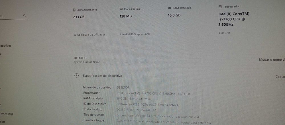Computador Fixo I7