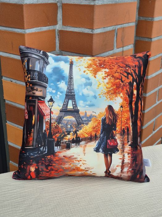 Poduszka Paryż wieża Eiffla 38x38cm prezent urodziny