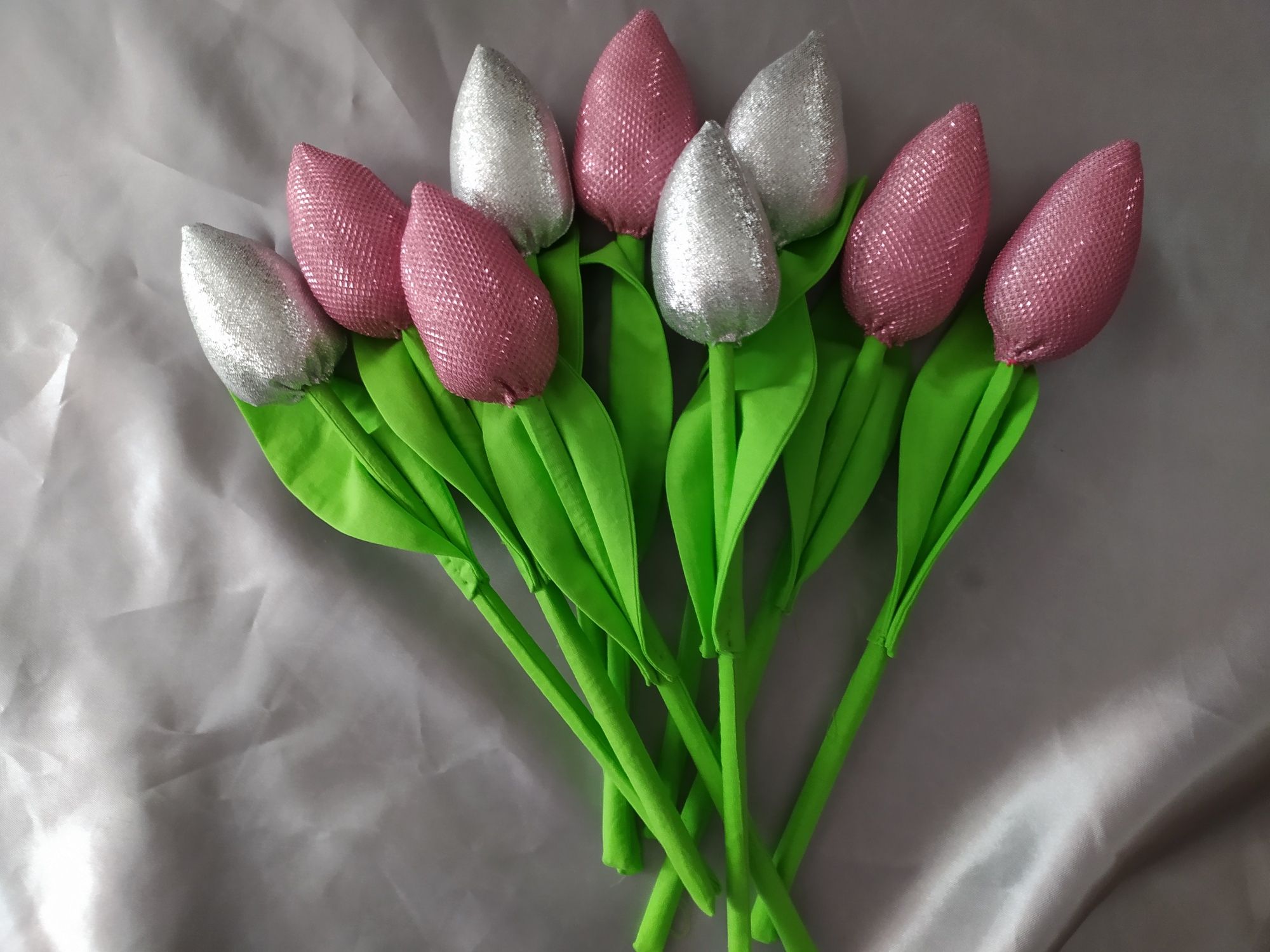 Tulipany kwiaty materiałowe prezent upominek