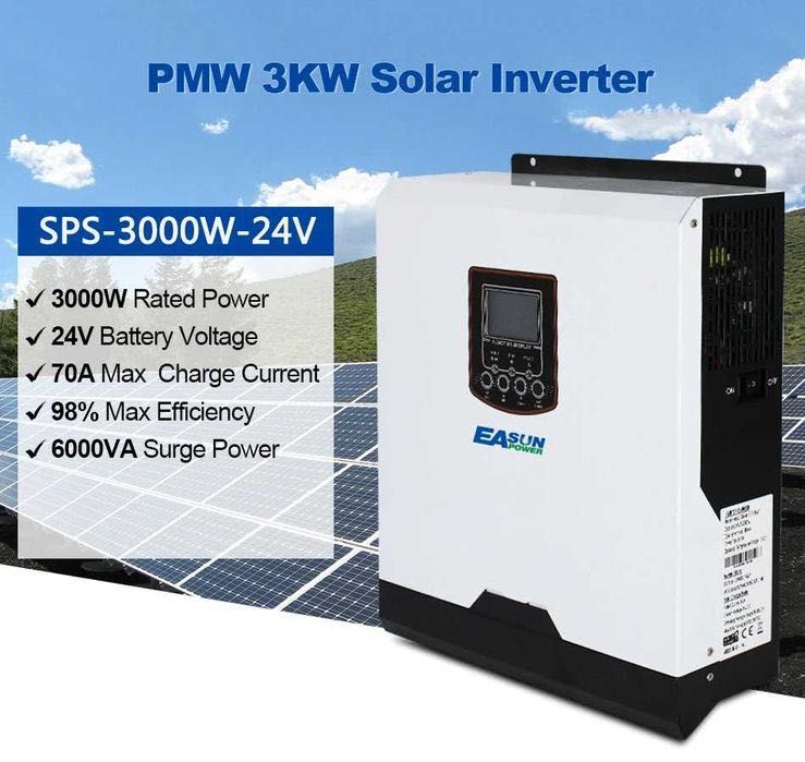 Inversor/Controlador * SOLAR * HÍBRIDO * 24V * Certificado