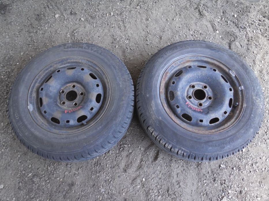 2x KOŁO FELGA VW Stalowa 14&quot; 6.0&quot; 5x100 ET43 6Q0601027A + OPONY LETNIE UNIROYAL 6MM 185/70/R14 0517 VOLKSWAGEN POLO IV FABIA IBIZA III