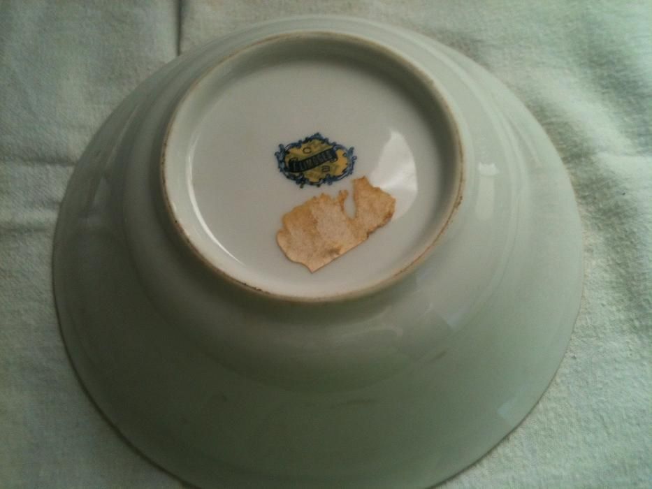 Antiguidade - Porcelana Taça Pequena - Limoges