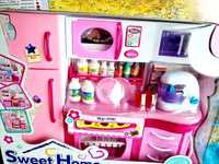 Nowa różowa kuchnia dla lalek akcesoria zabawka Wyprzedaż