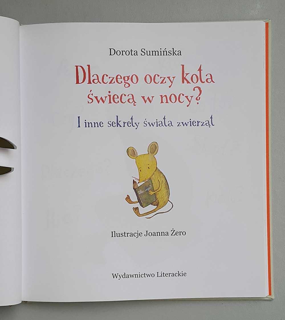 Dlaczego oczy kota świecą w nocy? Dorota Sumińska duże litery