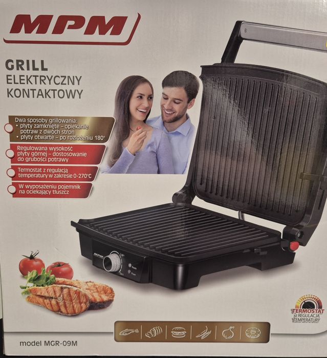 Grill elektryczny MPM MGR-09M, NOWY, Komis Jasło Czackiego