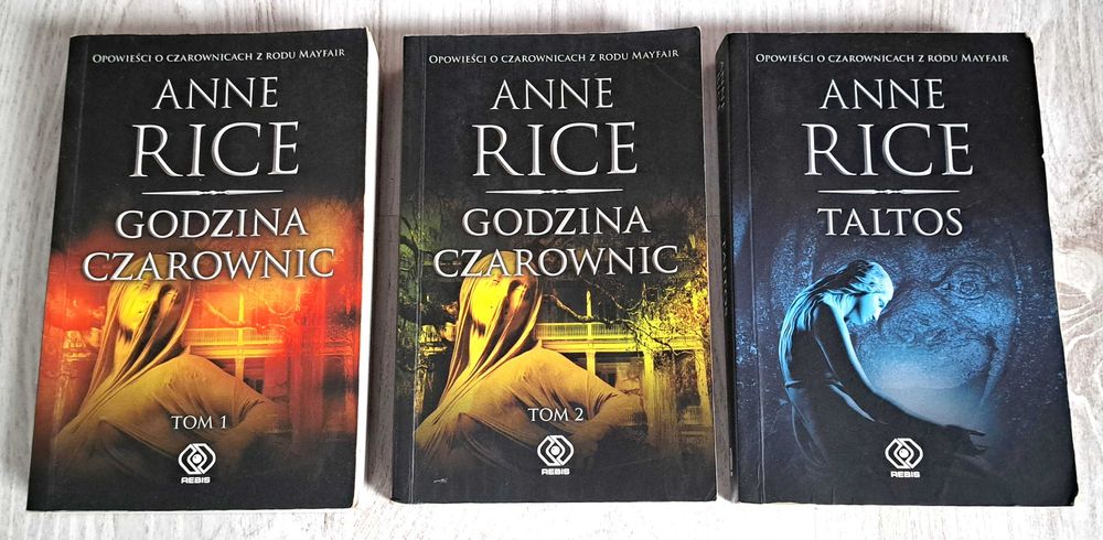3x Anne Rice Godzina czarownic tom 1 i 2 UNIKATY + Taltos
