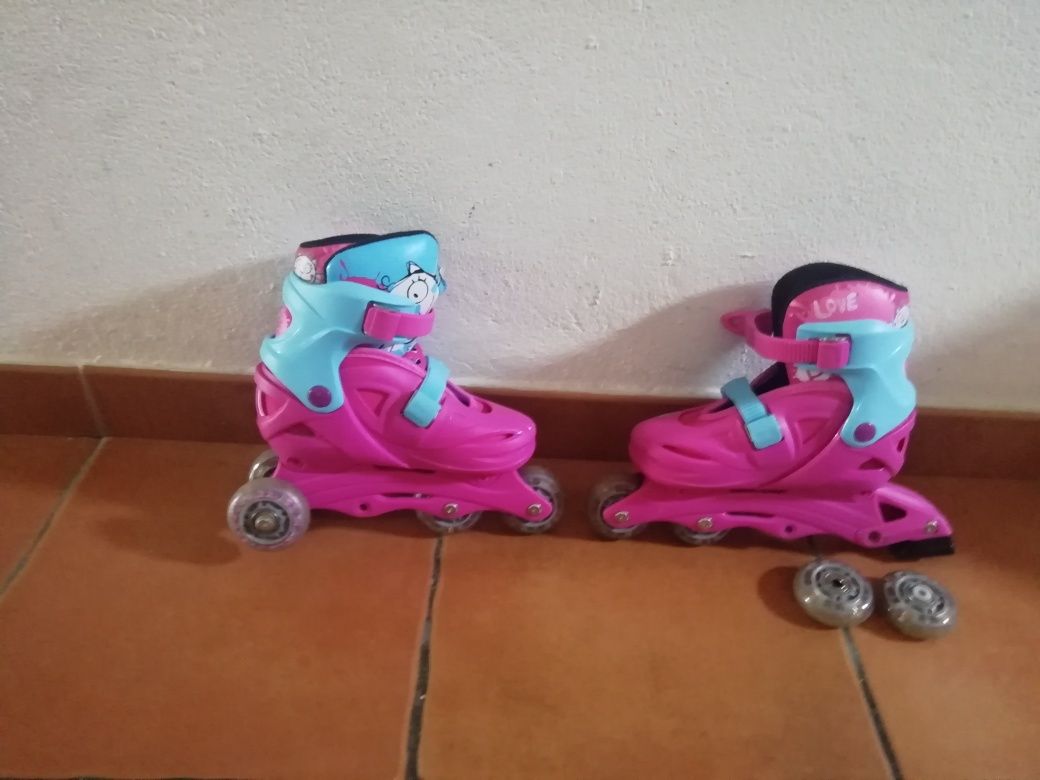 Patins em linha.