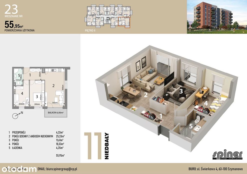 Nowoczesne mieszkanie w centrum Jarocina