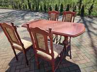 Stół rozkładany do salonu + 4 krzesła komplet OKAZJA