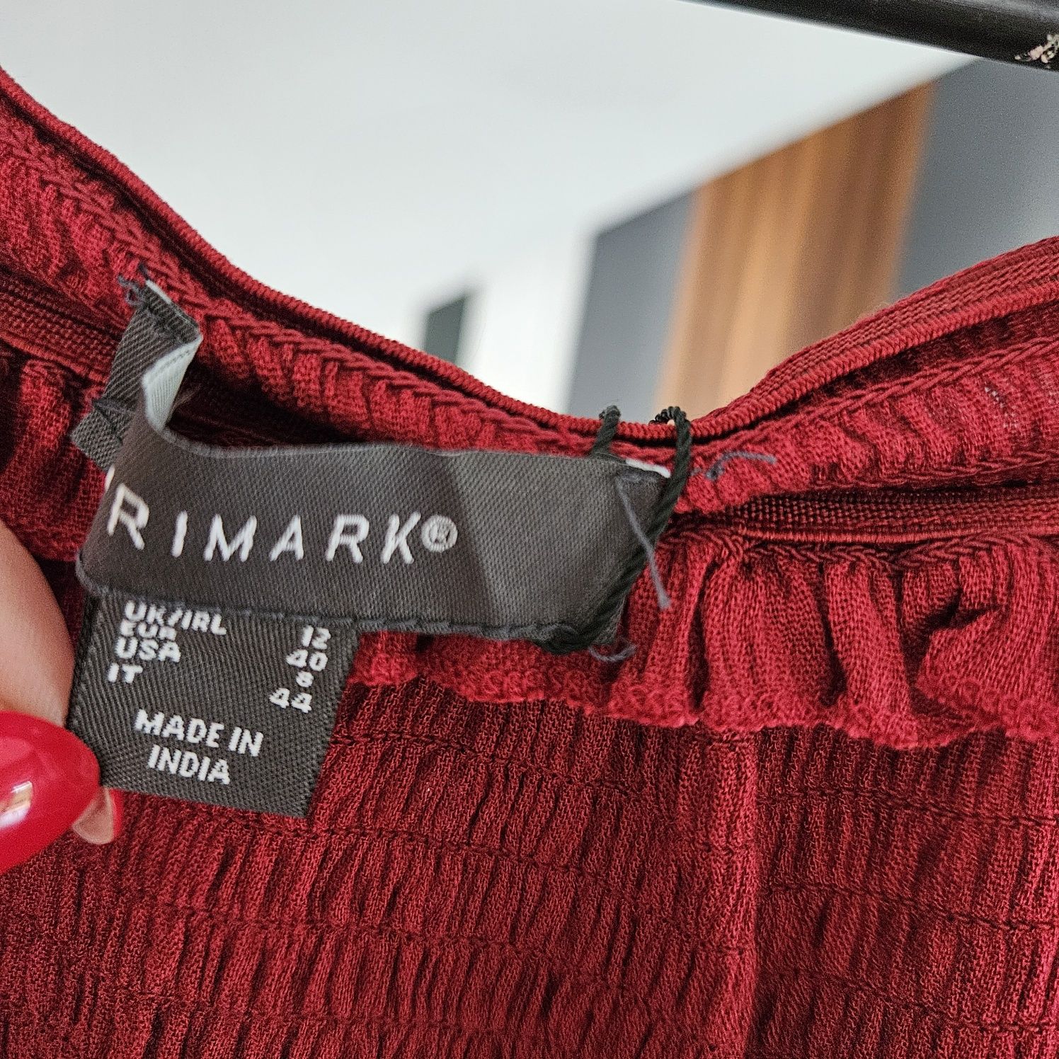 Sukienka midi NOWA z metką PRIMARK 38 M bordowa