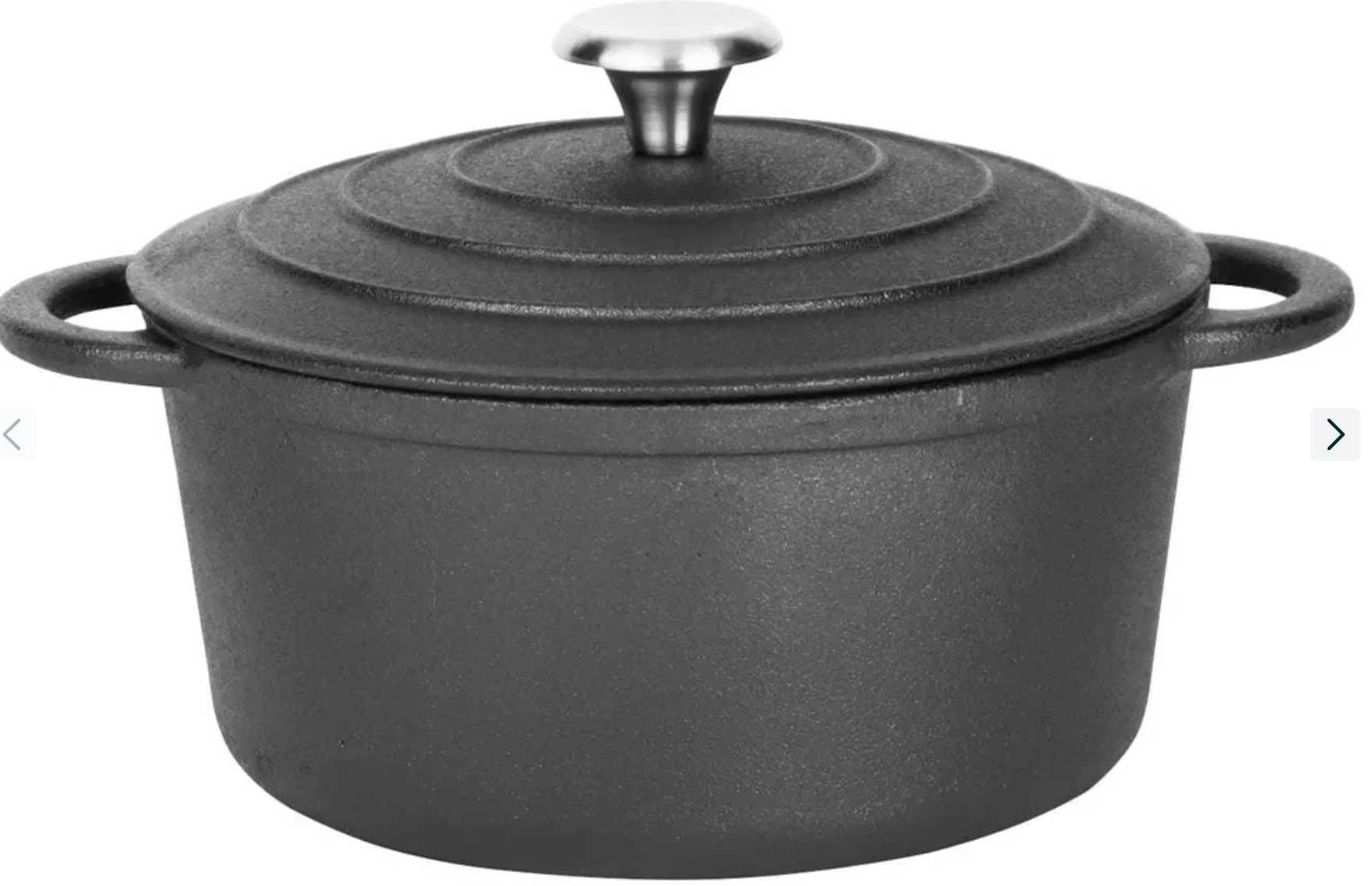 ŻELIWNY Garnek 4 L do Pieczenia Kociołek 24 cm Indukcja Gaz