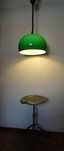 70´s Green Space Age Guzzini's style light fixture - Vintage