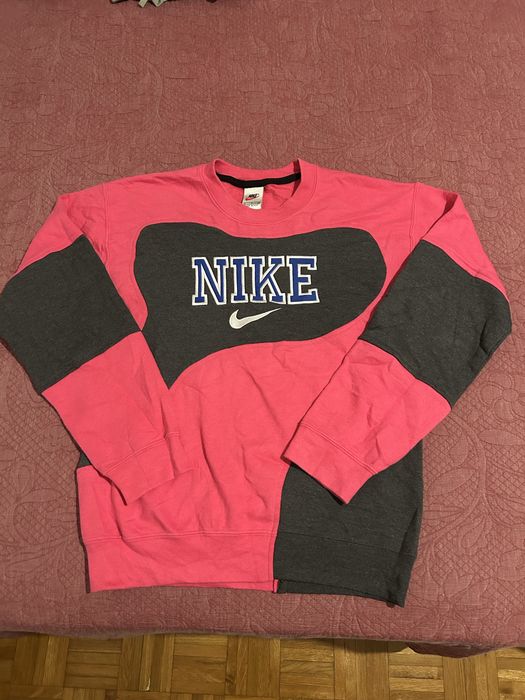 Sweatshirt Nike Rework (Rosa e Cinza)