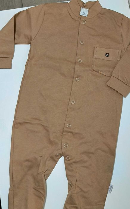 Le bebe Pajac bawełniany BEŻ rozmiar 74 cm
