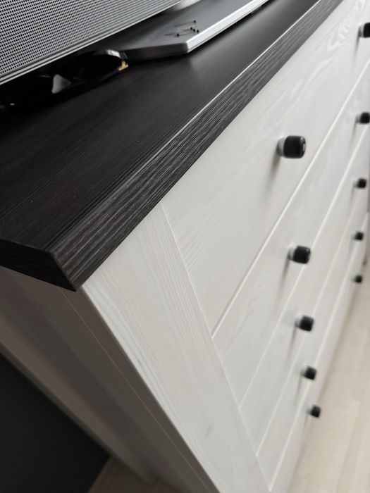 Szafa dwudrzwiowa komoda z szufladami szara ikea agata meble