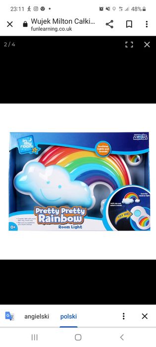 Lampka nocna dla dzieci.Pretty Rainbow