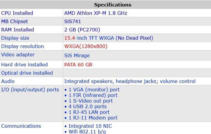 Averatec 6200 15.4", AMD Athlon XP-M 1.8 GHz, 2GB,  WiFi