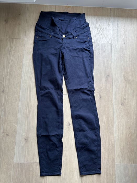 Ciążowe długie spodnie miękkie wygodne H&M mama r.S stan idealny