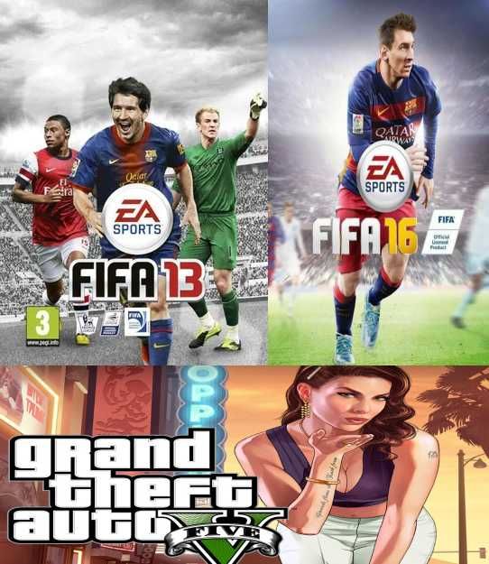 fifa 13 fifa 16 + Grand Theft Auto V + inne gry dodatki