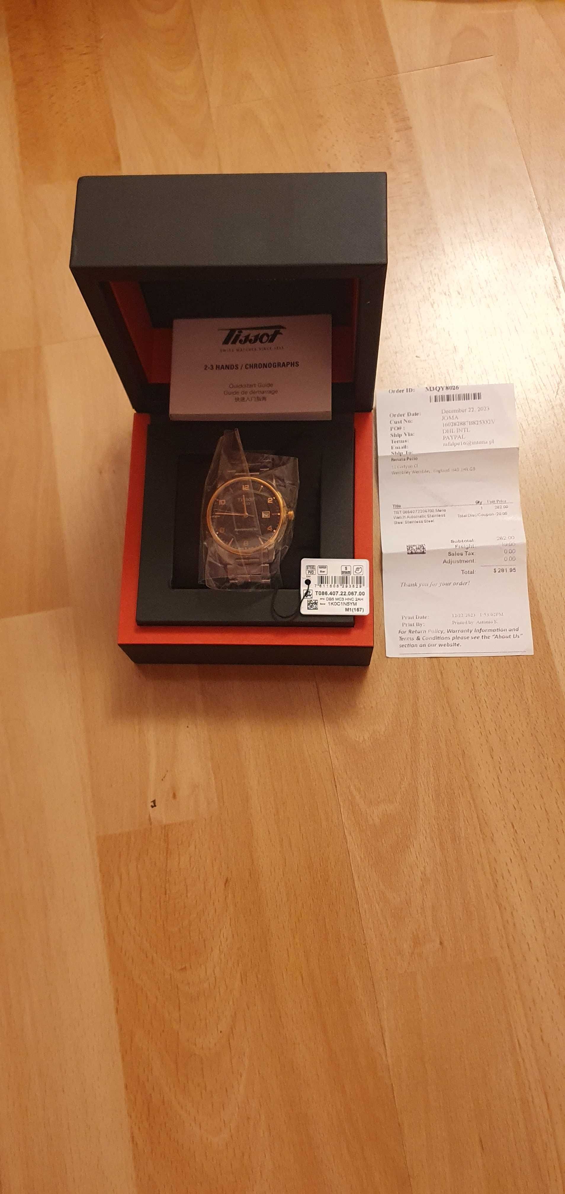 NOWY Tissot Luxury Powermatic 80 T086.407.22.067.00 DOWÓD ZAKUPU GWARA