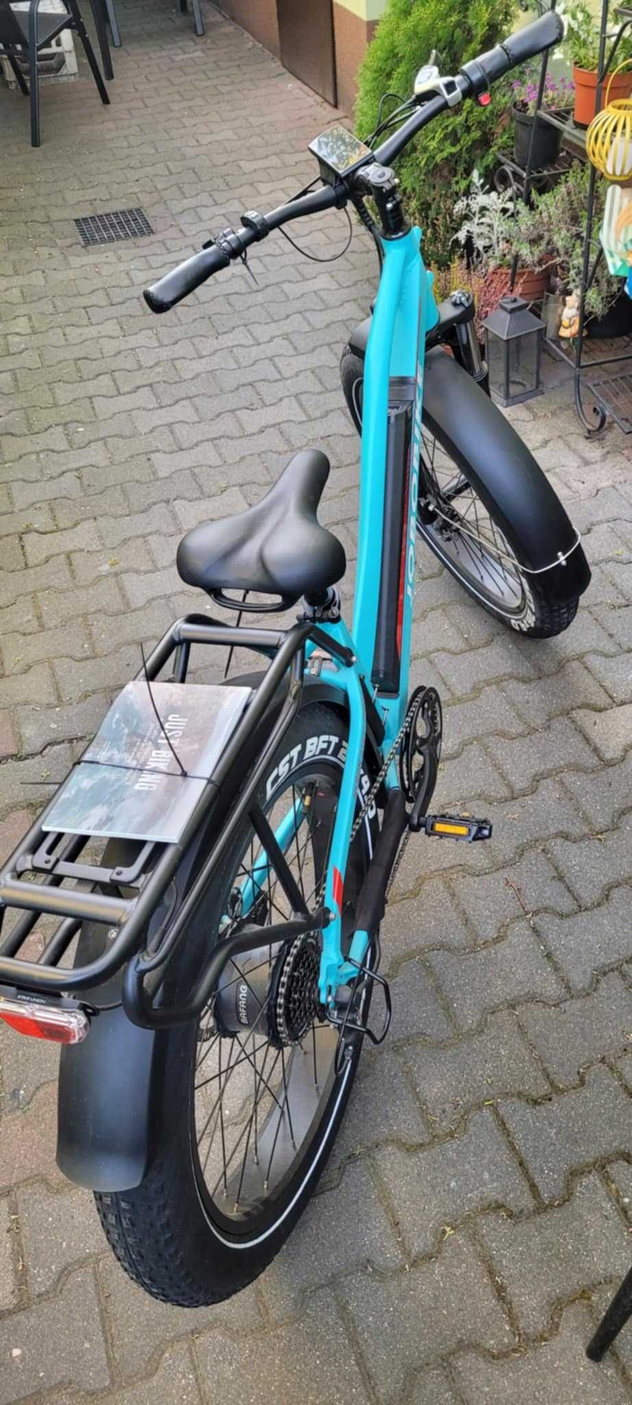 Modny i wygodny rower elektryczny Jobobike Robin - niebieski fatbike