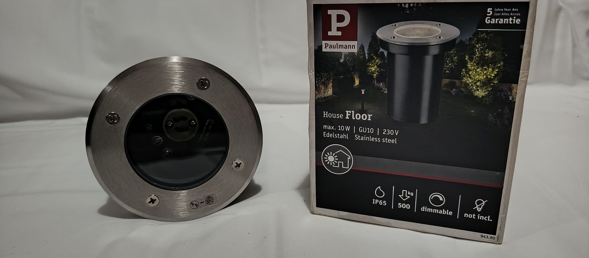 Paulmann Oprawa dogruntowa FLOOR GU10 max 10W IP65 230V Stal Nierdzewn