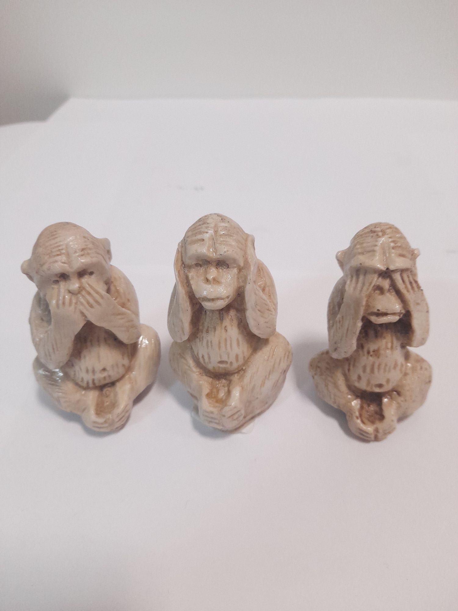 Estatuetas 3 Macacos Sábios, cego, surdo e mudo