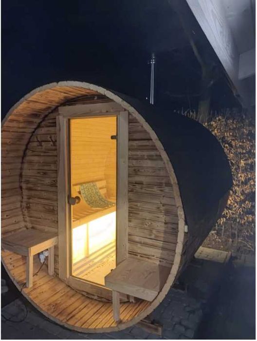 Sauna ogrodowa BECZKA mini 180 cm do montażu