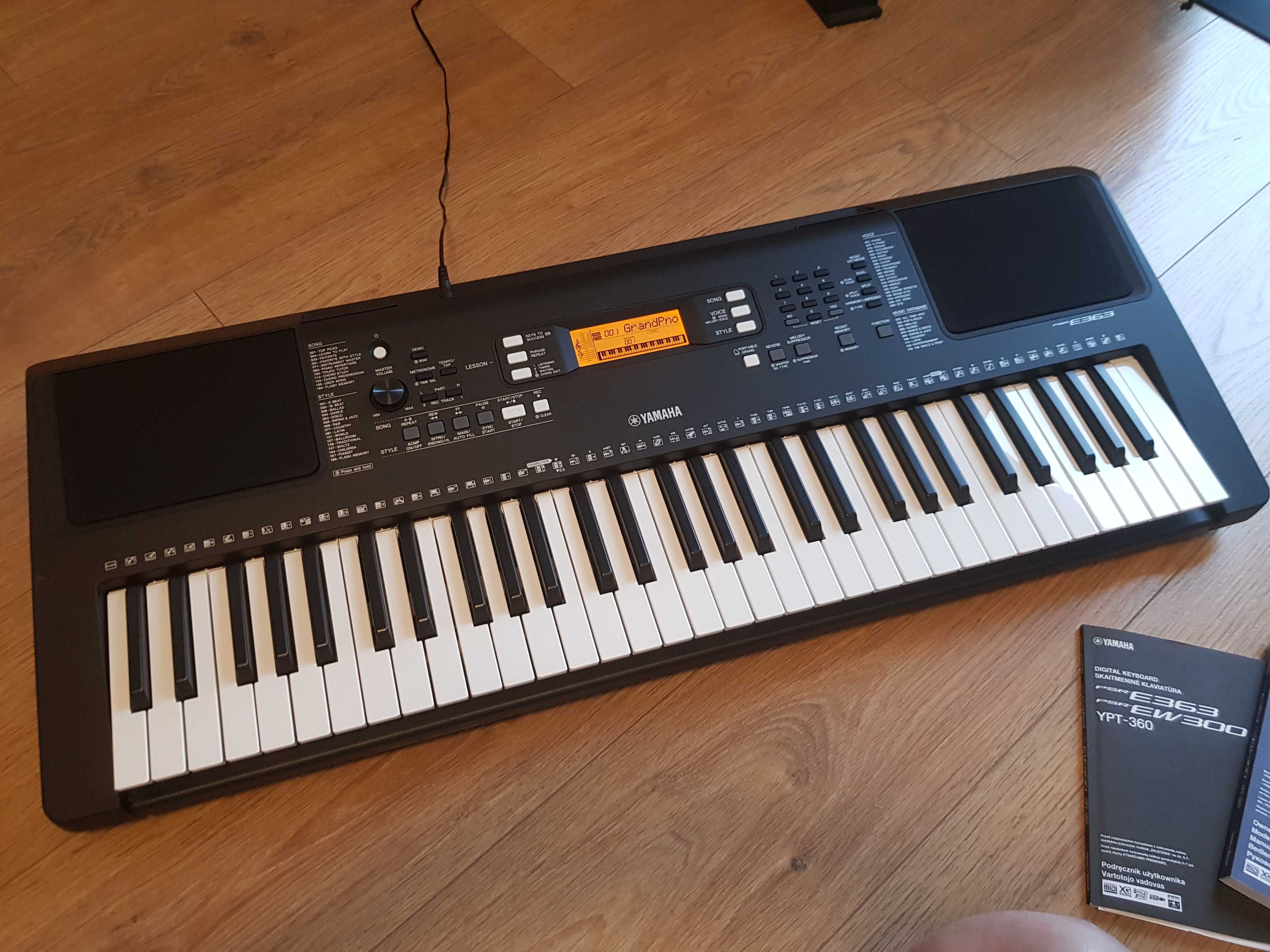 Yamaha keyboard PSR-E363 (YPT-360) stan jak NOWY