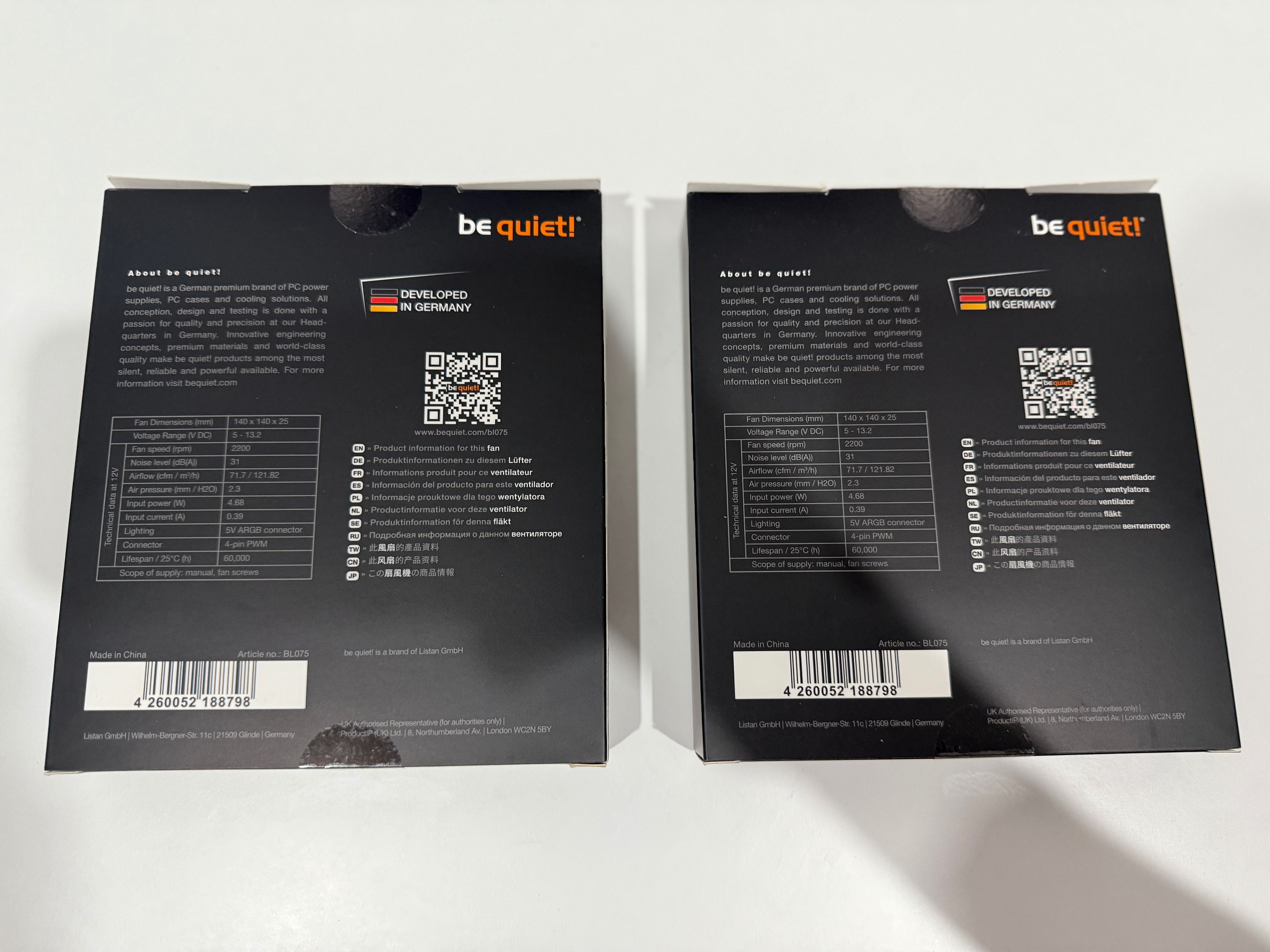 be quiet! Light Wings 140mm PWM high-speed x2