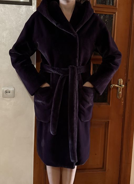 Еко шуба жіноча середня довжина